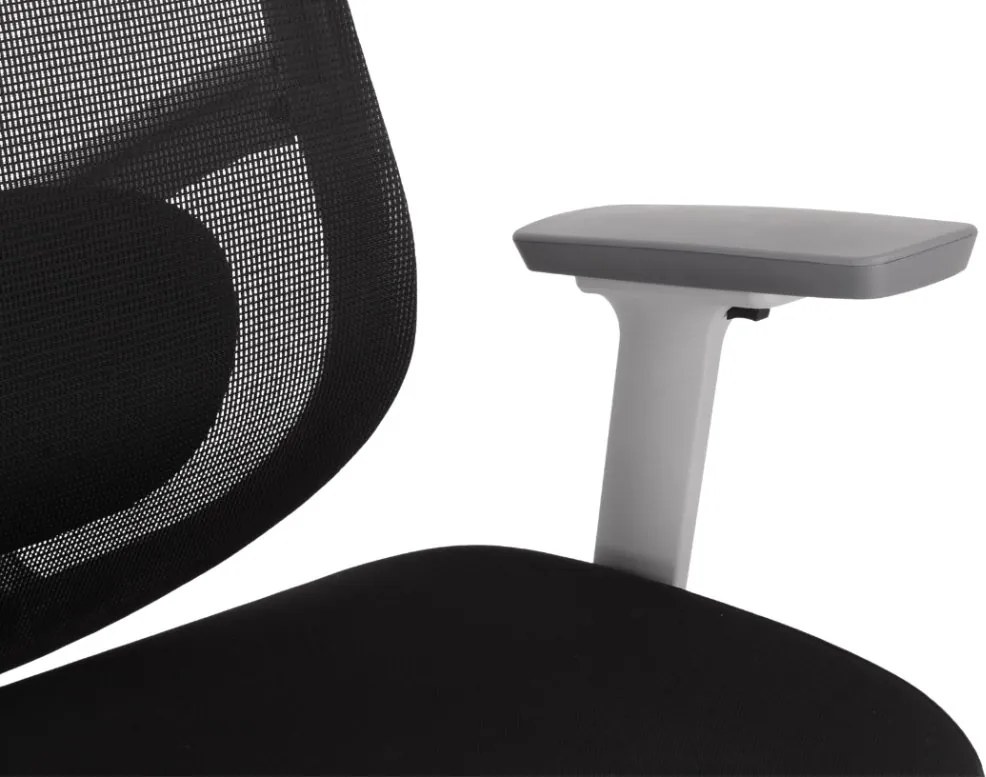 Kancelárska ergonomická stolička Neoseat ALLY WHITE — čierna / biela, nosnosť 150 kg