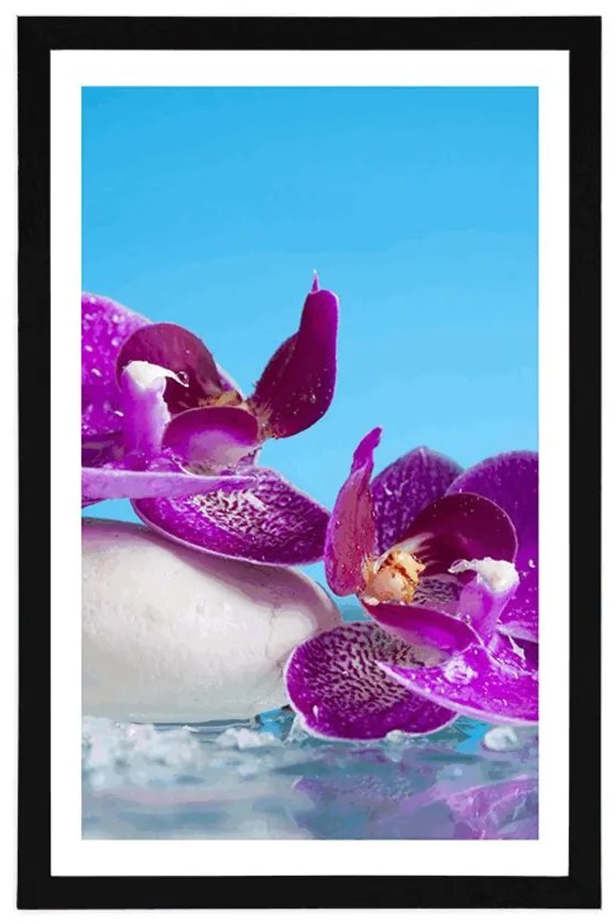Plagát s paspartou wellness zátišie - 40x60 silver