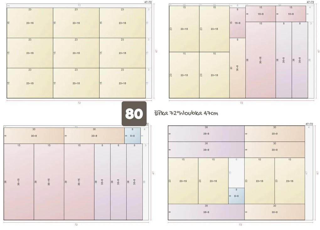 Organizér do zásuvky do kuchyne aj kúpeľne, príborník Rotho BASIC, mliečny (38x8)