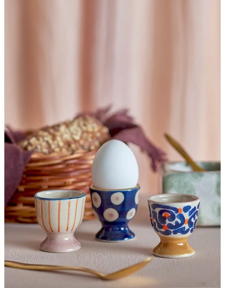 Stojančeky na vajíčka v súprave 3 ks z kameniny Eviaya – Bloomingville