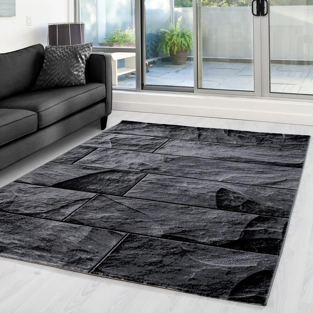Ayyildiz Kusový koberec PARMA 9250, Čierna Rozmer koberca: 160 x 230 cm