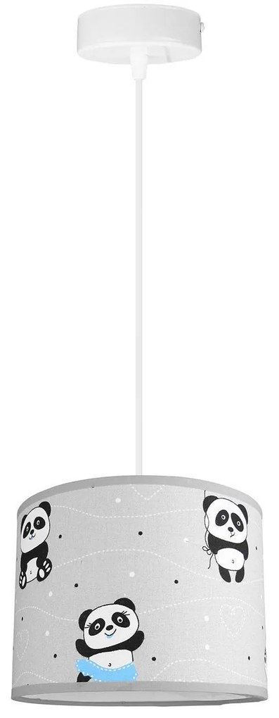 Detské závesné svietidlo Child, 1x textilné tienidlo so vzorom (výber z 5 farieb), (výber z 2 farieb konštrukcie)