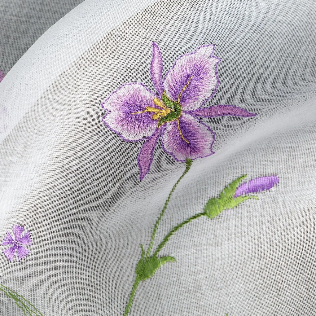 ZÁCLONA NA PÚTKACH INESA 350X120 CM KVETY