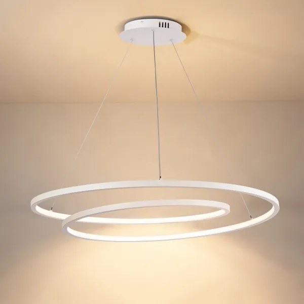 Brilagi-LED Stmievateľný luster na lanku TWISTER LED/105W/230V pr. 100 cm biela+DO