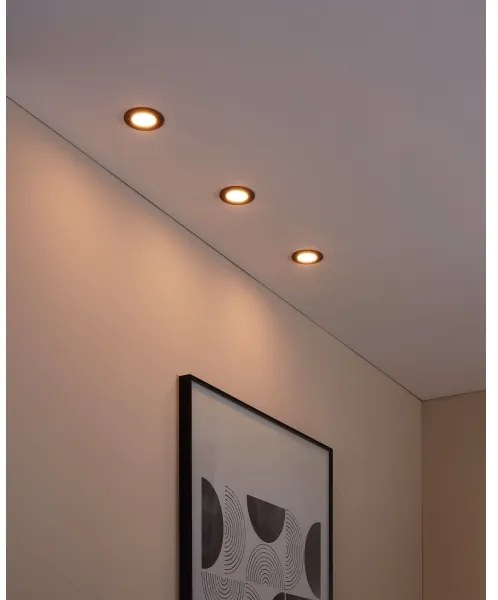 Eglo 31743- Sada 3xLED stmievateľné svietidlá FUEVA-Z 1xLED/2,8W/230V IP44 čierna
