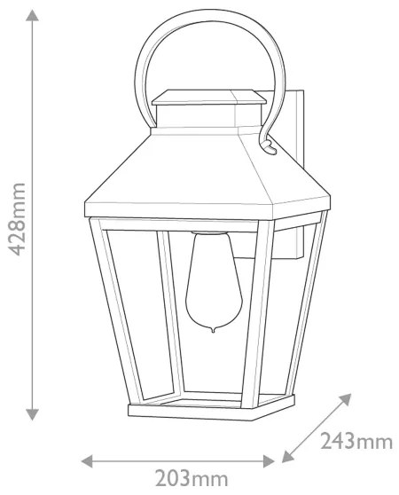 Hinkley HK-DAWSON-M - Vonkajšie nástenné svietidlo DAWSON M 1xE27/60W/230V IP44