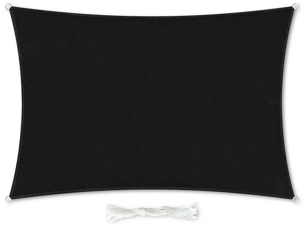 Pravouhlá slnečná clona, 5 x 7 m, polyester, priedušná