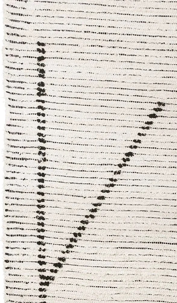 Béžový ručne tkaný bavlnený koberec so vzorom Woven - 200*300 cm
