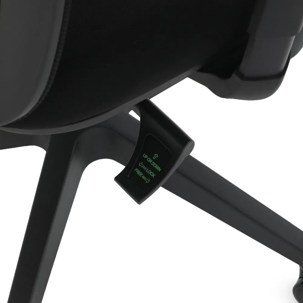Kancelárska ergonomická stolička NOKA — sieť / látka, čierna