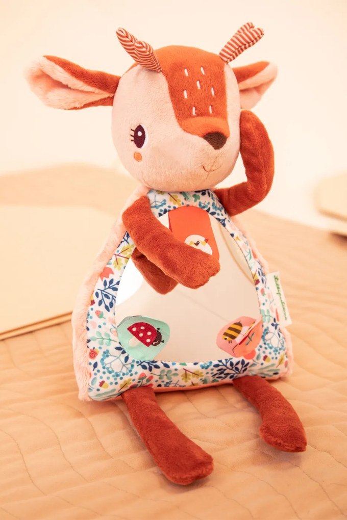 Lilliputiens – textilná hračka so zrkadielkom - jelenček Stella