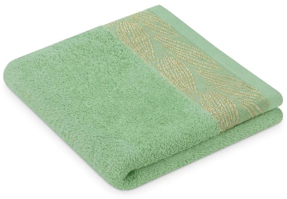 Svetlozelené froté bavlnené uteráky a osušky v súprave 2 ks Allium – Restilo