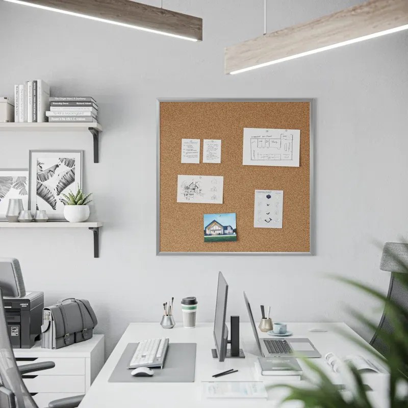 Toptabule.sk KTAL Korková tabuľa v hliníkovom ráme 120x60cm