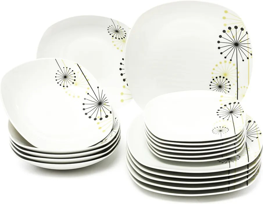 VANESA Jídelní souprava talířů z porcelánu 18dílná, MÄSER