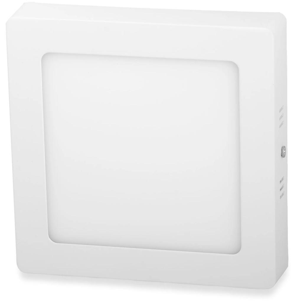 Ecolite Biely prisadený LED panel hranatý 170 x 170mm 12W Farba svetla: Studená biela 10276