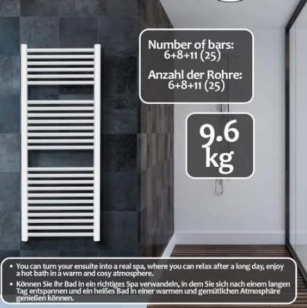 Aquamarin vertikálny kúpeľňový radiátor JG80511