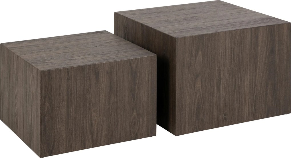 XXXLutz SADA KONFERENČNÝCH STOLÍKOV, tmavohnedá, kompozitné drevo, 50/58/40/50/33/58 cm - Stolíky do obývačky - 001749094109