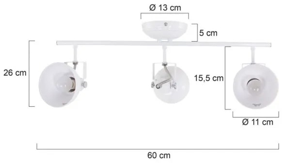 Reality - Bodové svietidlo GINA 3xE14/40W/230V biela