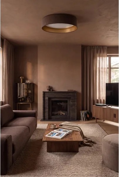 Brilagi-LED stmievateľné svietidlo VELVET SM. 36W/230V 3000-6000K pr. 55 cm hnedá/zlatá WT+DO