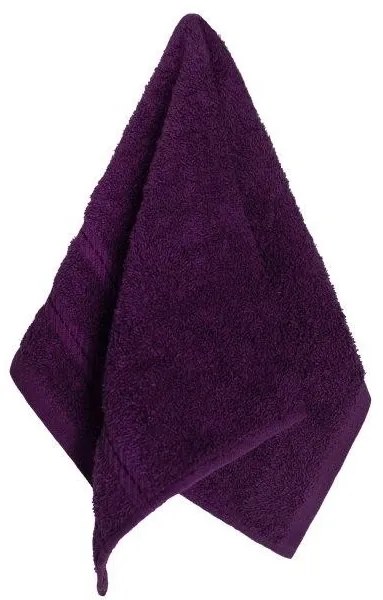 Bavlnený froté uterák EVA 30x50 cm tmavofialový