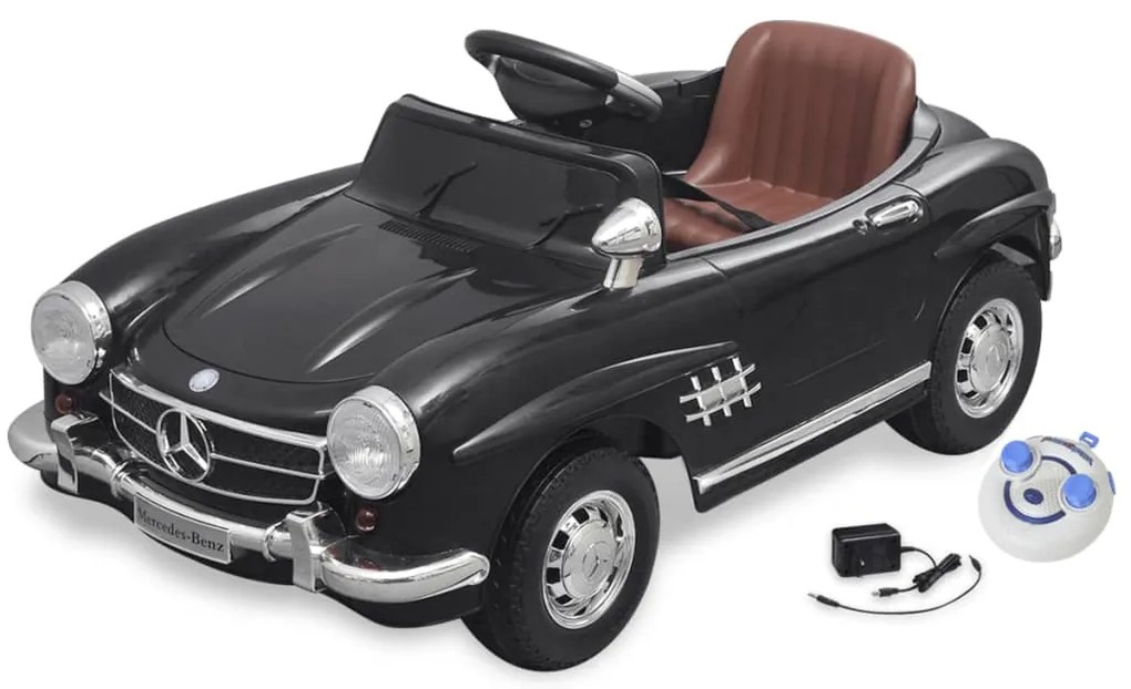 vidaXL Detské elektrické auto s ovládačom čierne Mercedes Benz 300SL 6 V