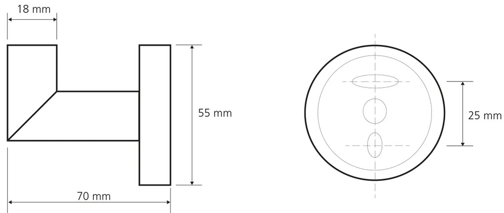 Sapho Sapho, X-ROUND háčik, chróm, XR208