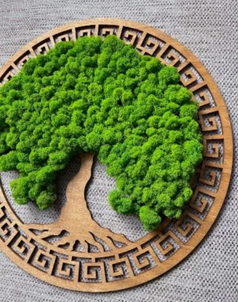 Strom na stenu z machu Kaladrius 50 cm