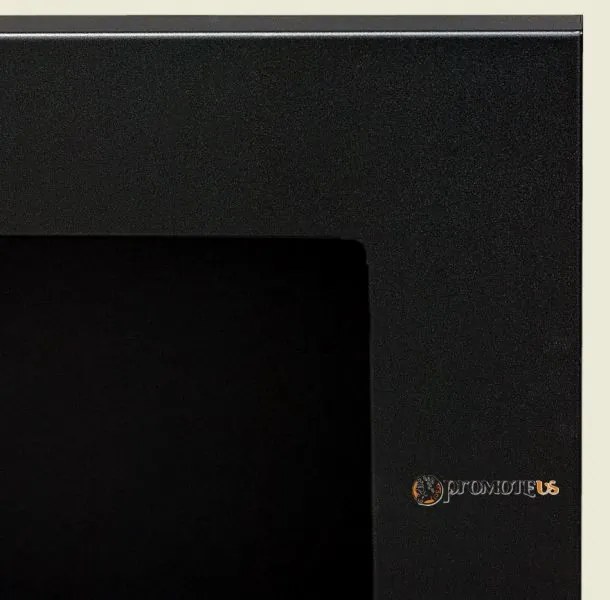 Závesný biokrb na stenu AIASA ČIERNY MAT SO SKLOM 90x40x12