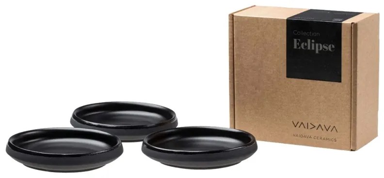 Set tanierikov Eclipse 11,5cm, 3ks, čierny