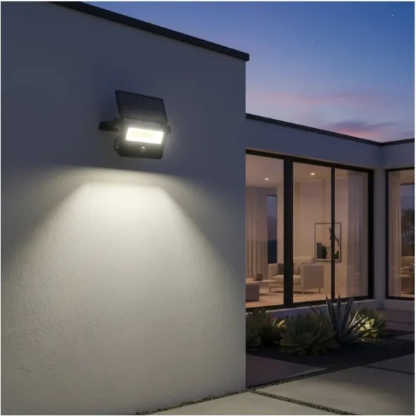 LED solárny reflektor so senzorom NCS G2 LED/20W/3,7V 3000/4000/6500K IP54 2600 mAh