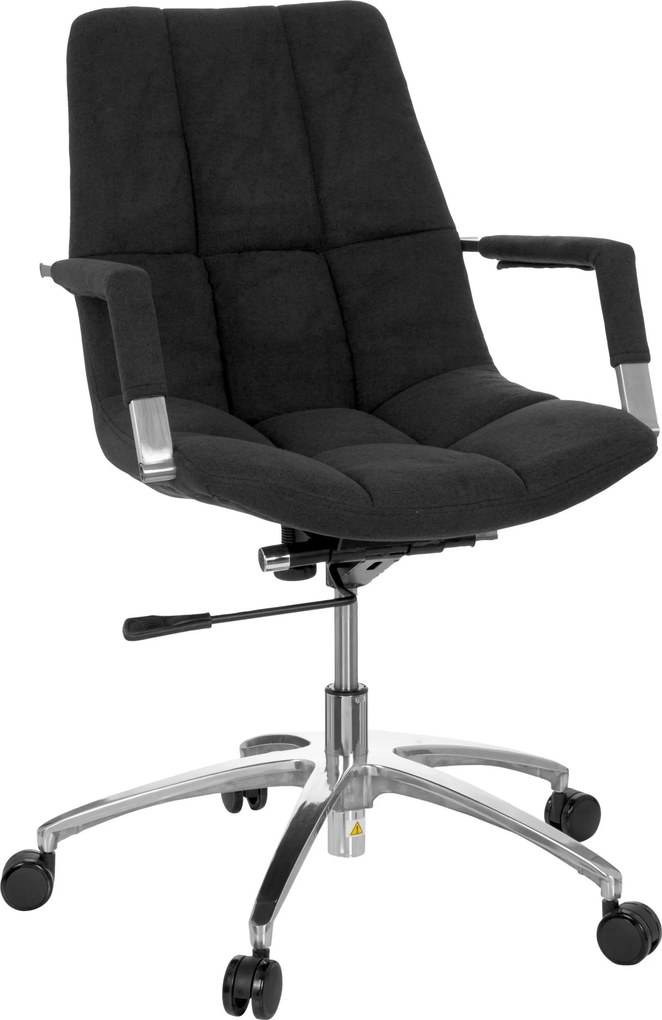 XXXLutz OTOČNÁ STOLIČKA, plochá tkanina, čierna, strieborná MID.YOU - Online Only kancelárie - 001918025201