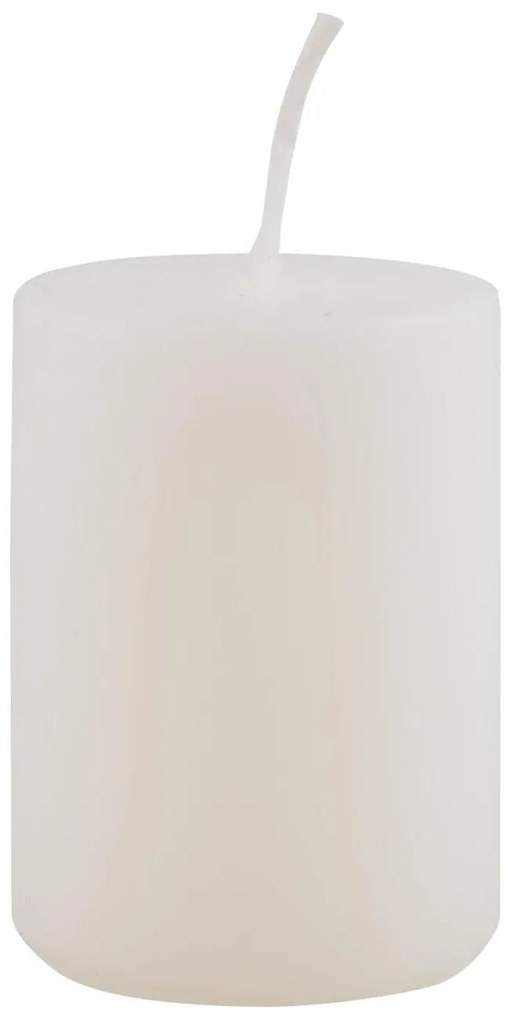 IB Laursen Biela stĺpová sviečka WHITE 6cm