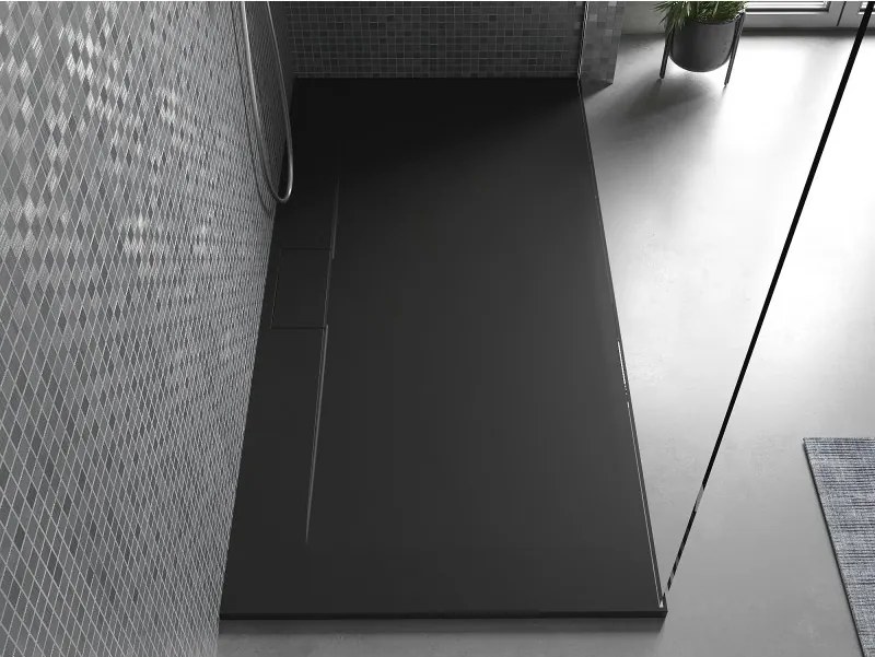 Mexen Egon, SMC obdĺžniková sprchová vanička 160 x 90 cm, čierna, 4R709016