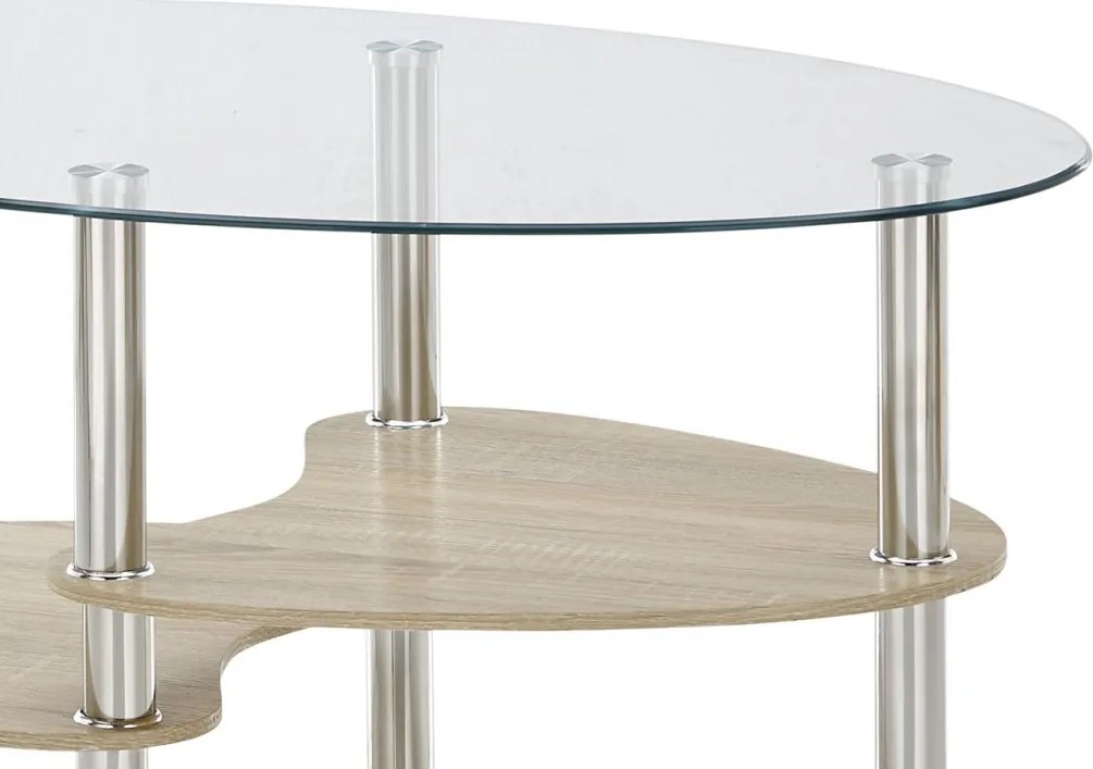 Oválny konferenčný stolík Panty, dub sonoma/artisan