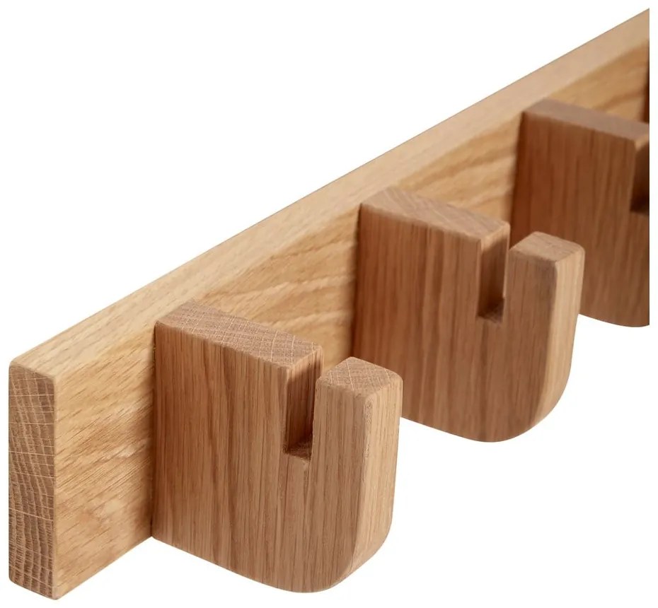 Nástenný vešiak z dubového dreva v prírodnej farbe Nomad – Hübsch