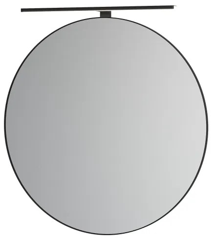 Kúpeľňové zrkadlo BORGSTED pr. 80 cm čierne