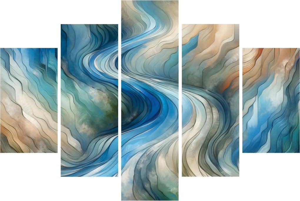 Obraz - Abstraktný prúd (150x105 cm)