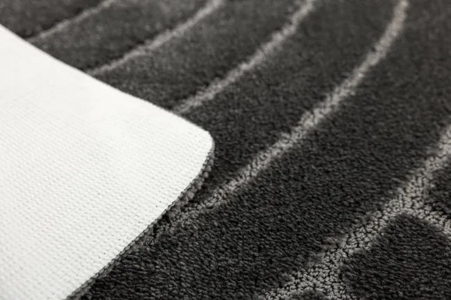 Kúpeľňový koberček Sash Sage tmavosivý, pruhy