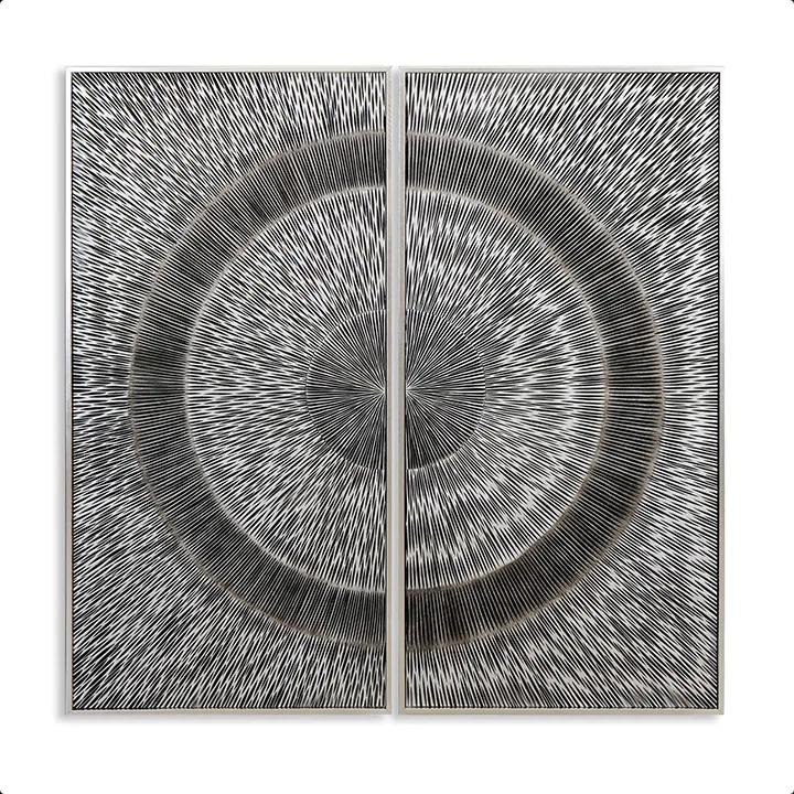 Bighome - Obraz KAHU - strieborná, hnedá, sivá