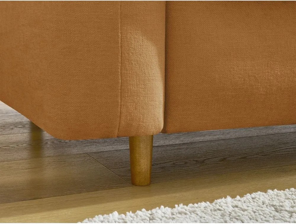 Pohovka na každodenné spanie/rozkladacia v horčicovej farbe 200 cm Cocoone – Bobochic Paris