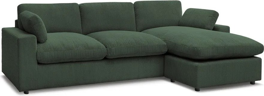 Zelená menčestrová rohová pohovka Belair – Bobochic Paris