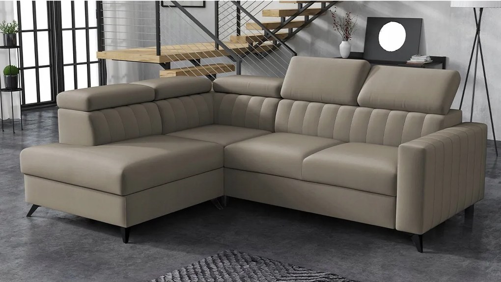 Rohová sedačka Laviosuna 2RRLXP (hnedá) (s úl. priestorom) (L)