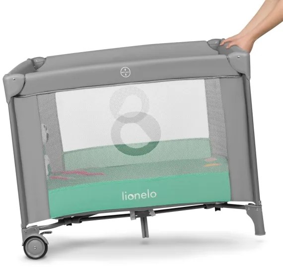 Lionelo - Hracia ohrádka MILLE Šedozelená