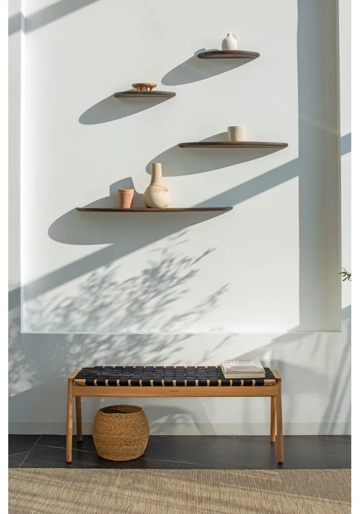 Čierna/v prírodnej farbe lavica Klupa - Gazzda