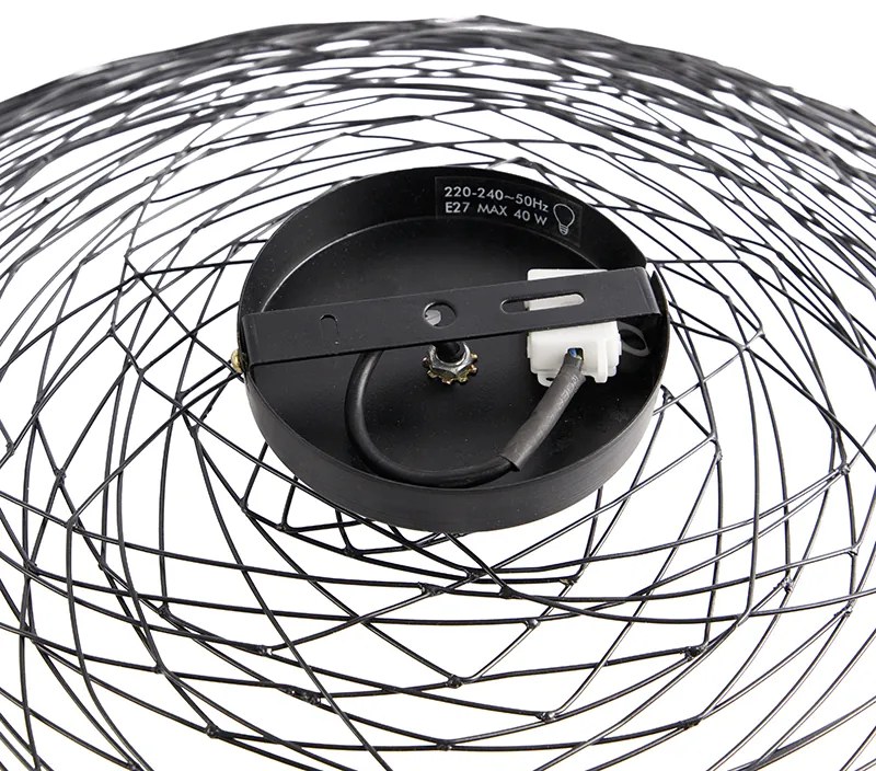 Orientálne stropné svietidlo čierne 60 cm - Glan