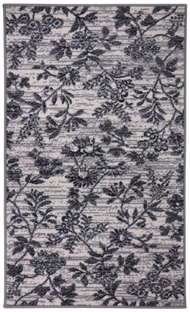 Alfa Carpets, TRHÁK: Kusový koberec Flowers grey, 190x280, šedá, obývacia izba