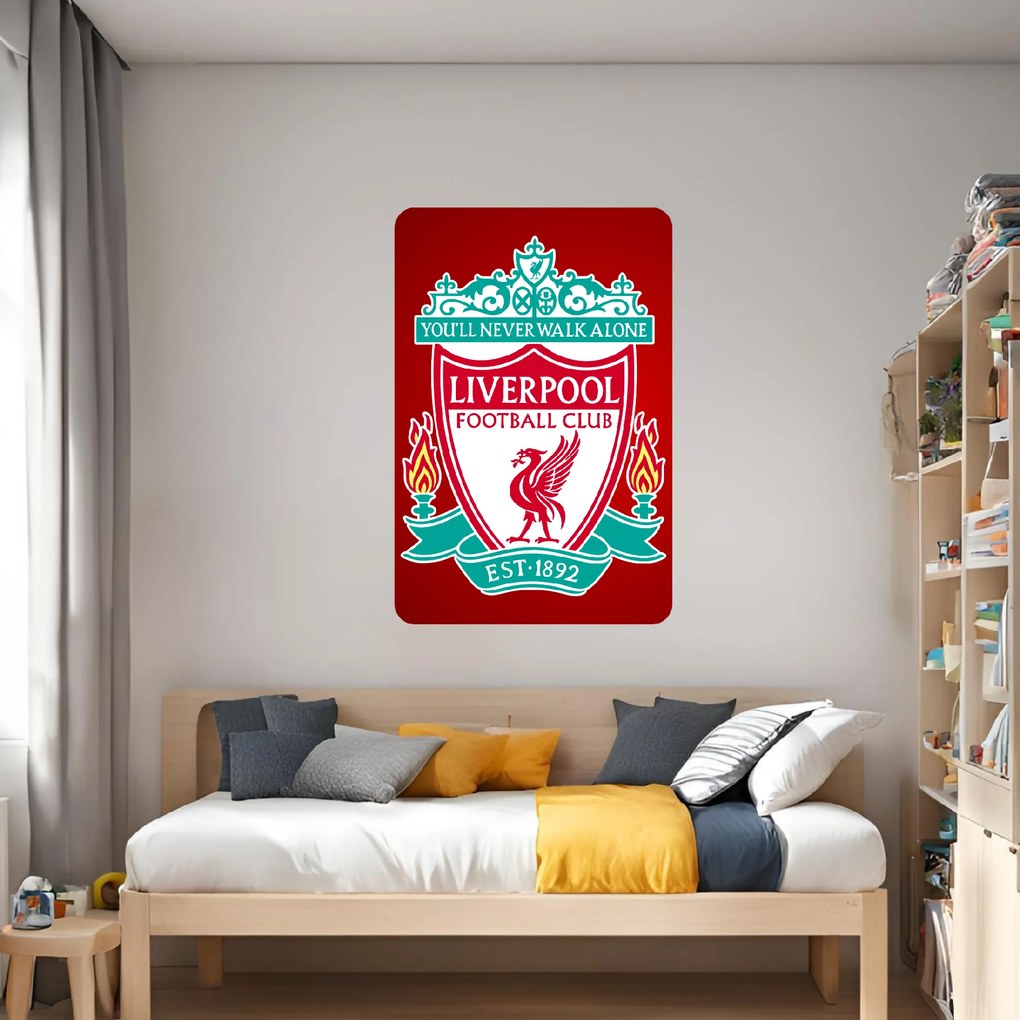 60x90cm FC Liverpool - textilná nálepka na stenu