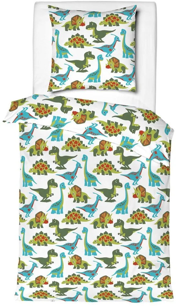 Mistral Home detská obliečka flanel Dino 140x200/70x90 cm