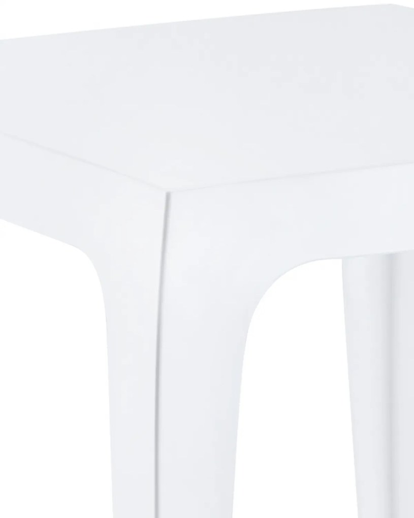 Stôl Queen - v43 x 50 x 50 cm - Biela