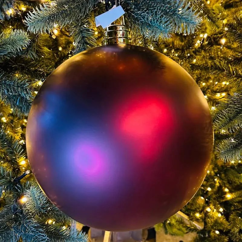 DECOLED Plastová koule, pr. 30 cm, vínová, matná