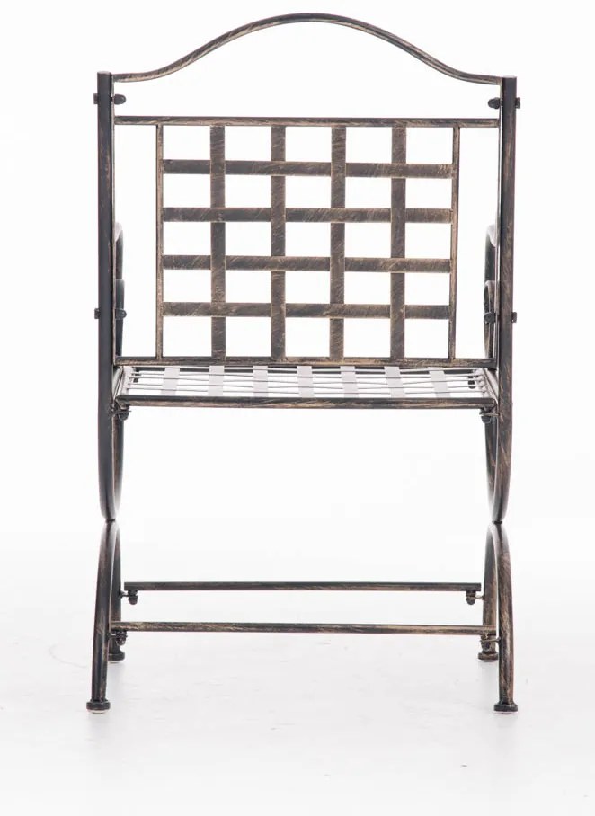 Kovová stolička Lotta s područkami - Bronzová